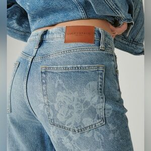 Lucky Brand NWT 90's Loose High Rise Crop Denim Jeans Size 14/32